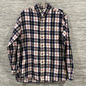 🌲 Vintage  90's L.L.Bean Men’s Flannel Shirt – Large Regular – 100% Cotton